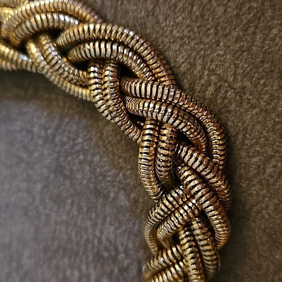 VTG 1990s Chunky Braided Rose Gold Chain Necklace - Picture 11 of 12